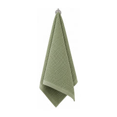 Sage green waffle towel for natural spa, bath and hospitality collections