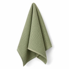 Sage green waffle weave cotton bath towel 70x140 cm for quick-dry spa and wellness linen