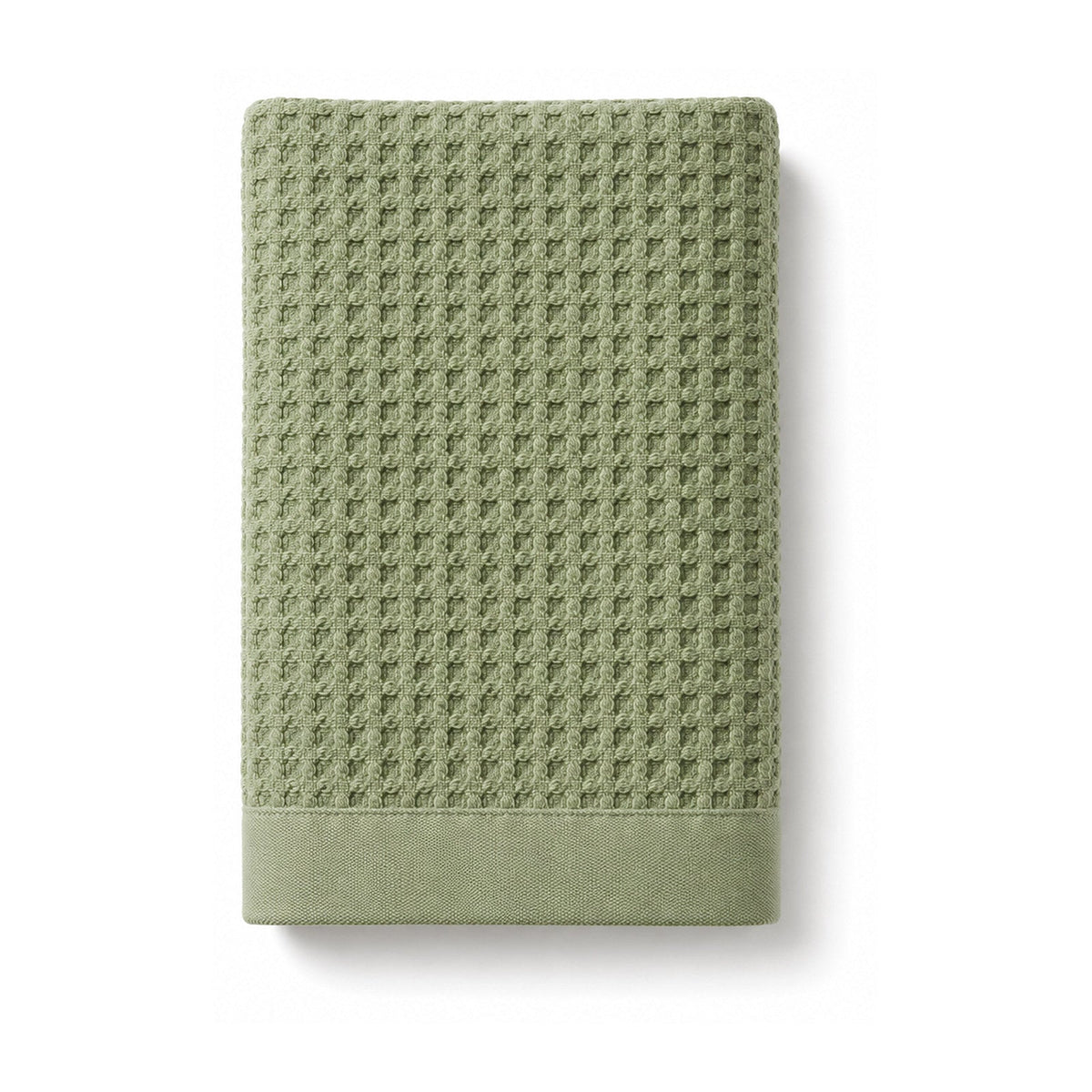 Sage green waffle weave towel for premium spa, bathroom and retail collections