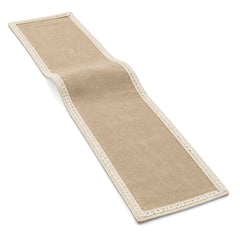 Sand Off White Raised Border Table Runner | Primeval