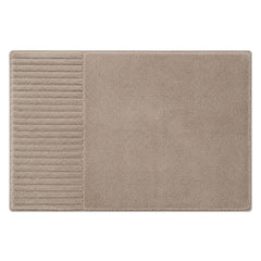 Taupe side ribbed panel bath mat for modern bathroom decor - Primeval