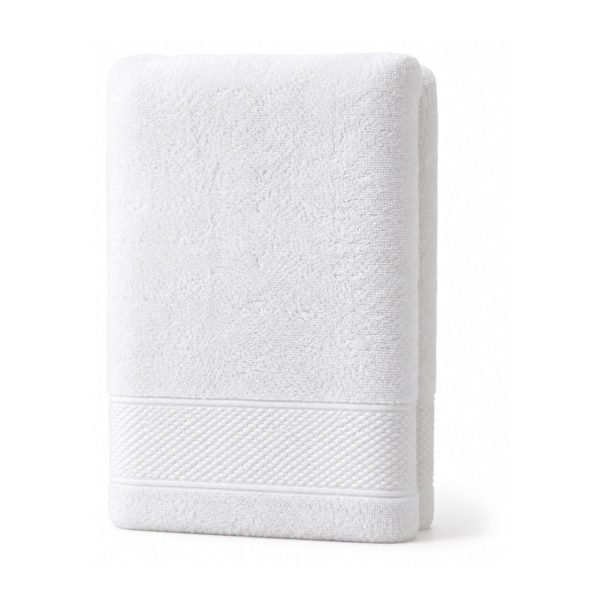 Plush white towel for classic hotel, spa and premium bathroom collections