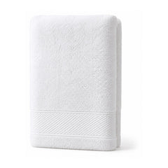 Plush white towel for classic hotel, spa and premium bathroom collections
