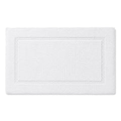 White framed border textured bath mat for modern bathroom decor - Primeval