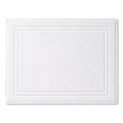 White layered frame border bath mat for minimalist bathroom decor - Primeval