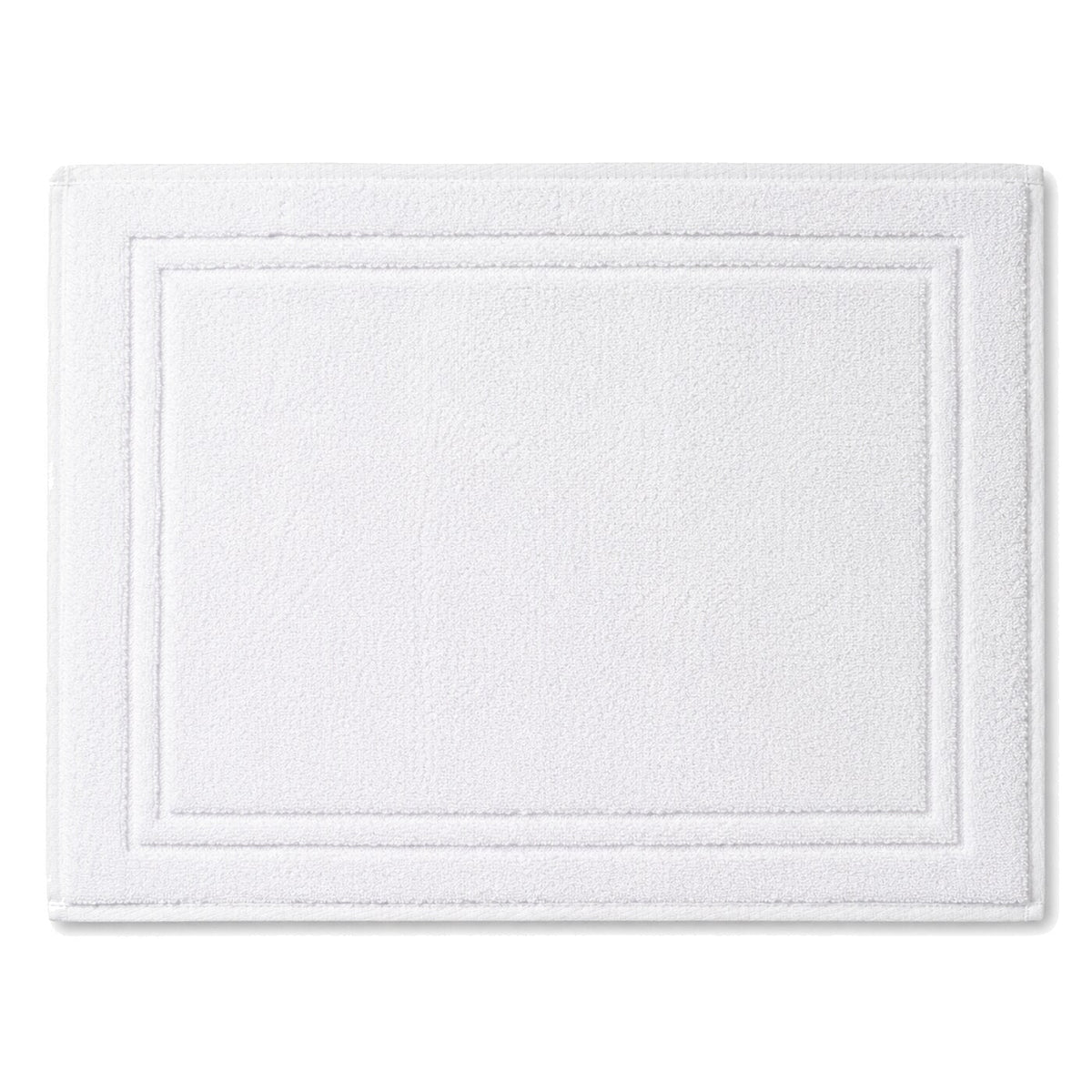 White layered frame border bath mat for minimalist bathroom decor - Primeval