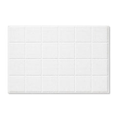 White square grid textured bath mat for minimalist bathroom decor - Primeval