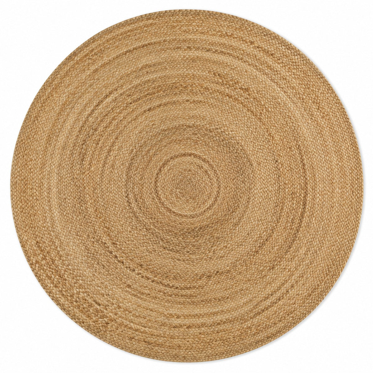 Rustic natural braided round jute rug for wholesale home furnishing buyers