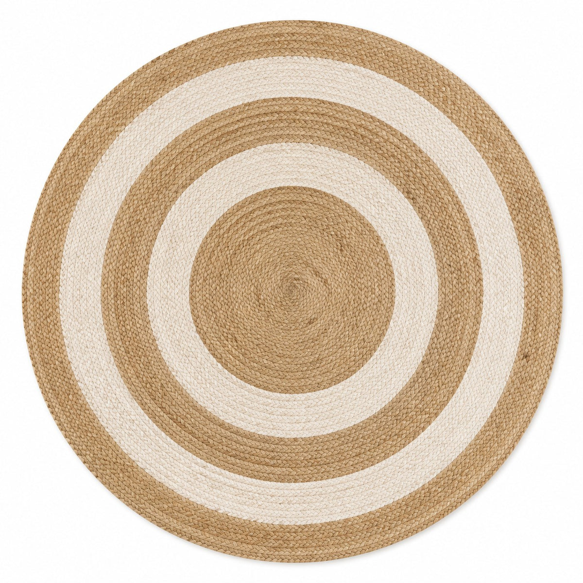 Scandinavian natural round jute rug for wholesale home furnishing buyers